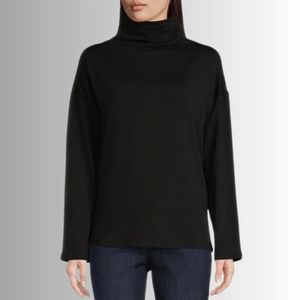 Eileen Fisher Organic Cotton Funnel Neck Top